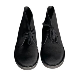 Clarks Black Desert Boots Black Suede Women's Size 7.5 NEW